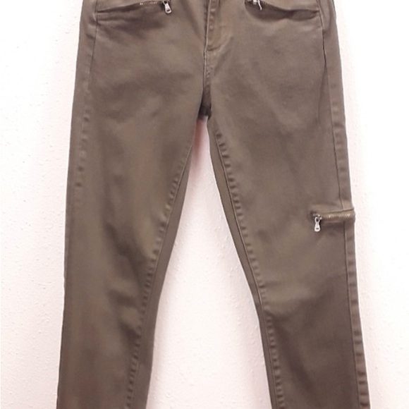PAIGE Olive Skinny Zip Pocket Pants - Picture 2 of 5